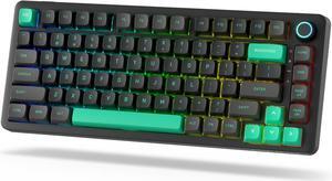 LTC Nimbleback NB832 Wireless 75% Gasket Mechanical Keyboard, Tri-Mode BT5.0/2.4G/USB-C Wired, Hot Swappable 82-Keys RGB Gaming Keyboard w/Software & 5 Layer Padding, Custom Linear Switch
