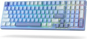LTC Nimbleback NB981 95% Wireless Mechanical Keyboard, 2.4G/ BT/USB-C Wired RGB 98 Keys Gaming Keyboard, 3-Layer Dampener, Hot Swap PCB, Software Support, Custom Linear Switch