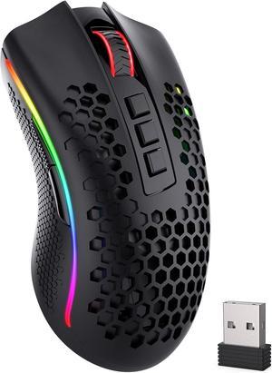 Redragon M808 Storm Pro Wireless Gaming Mouse, RGB Honeycomb Form - 16,000 DPI Optical Sensor - Programmable Macro Buttons - Precise Registration
