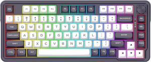 Redragon K715 PRO Custom QMK/VIA Gaming Keyboard, 81 Keys Wireless Programmable Gasket Mechanical Keyboard w/Hot-Swap Socket, Dedicated Knob Control & 5-Layer Noise Dampening, Custom Linear Switch