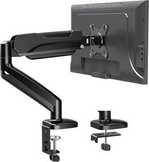 Redragon GMK914 Single Monitor Mount Stand - Gas Spring Adjustable Arms with VESA 75/100mm, 13-32 Inch Screen Compatibility, C Clamp & Grommet Base, Cable Management, 17.6lbs Load Capacity