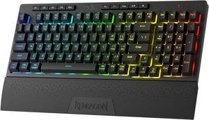 Redragon K515 PRO Shiva RGB Wireless Membrane Gaming Keyboard, 98 Keys Mechanical-Feel Keyboard w/Smooth Linear Switch, On-Board Macro & Multimedia Keys, Detachable Wrist Rest, Software Supported