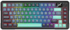 Redragon K724 PRO Wireless Gasket Gaming Keyboard w/Hype Screen & Knob, 81-Key Mechanical Keyboard, Easy-Control 1.14 TFT Info Display, 5-Layer Noise Dampening, Custom Linear Switch, Dark Jade Color