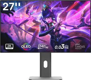 Redragon 27" OLED Flat Gaming Monitor - QHD 2560x1440, 240Hz, 0.03ms GTG, AMD FreeSync Premium, 98.5% DCI-P3, HDR10, Tilt Adjustable