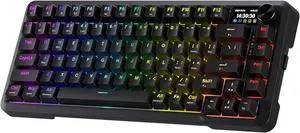 Redragon K724 PRO Wireless Gasket Gaming Keyboard w/Hype Screen & Knob, 81-Key Mechanical Keyboard, Easy-Control 1.14 TFT Info Display