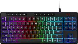 Redragon K516 Shiva TKL Wired RGB Membrane Gaming Keyboard, 87 Keys Mechanical-Feel Keyboard w/Smooth Linear Switch, On-Board Macro & Dedicated Multimedia Keys, 16.8M RGB Backlit, Software Supported