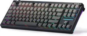 Redragon K729 PRO 80% Wireless Gasket RGB Gaming Keyboard, 3-Mode TKL Mechanical Keyboard w/Knob Control, Gradient PBT Keycaps, Hot-Swap South-Facing Socket & 5-Layer Dampener, Custom Silent Switch