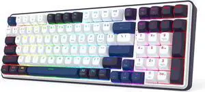 Redragon K744 PRO 99 Keys Wireless Gasket RGB Gaming Keyboard, 3-Mode Mechanical Keyboard w/Hot-Swap Socket, Round PBT Keycaps & 5-Layer Noise Dampening, Custom Linear Switch