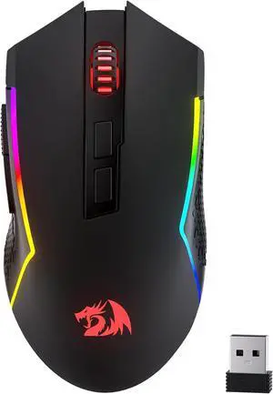 Redragon M693 LIT Wireless Gaming Mouse, 12800 DPI Mice w/ 3-Mode Connection, BT & 2.4G Wireless, 7 Macro Buttons, Reliable Power Capacity for PC/Mac/Laptop