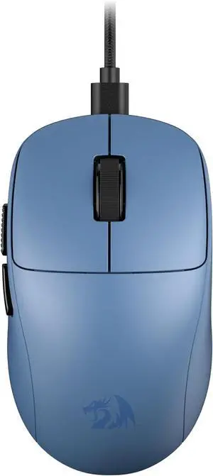 Redragon M817 Wired Gaming Mouse, 24000 DPI Optical Mice with 5 Programmable Buttons & Ergonomic Design, 37G Ultra Lightweight, Software Supports DIY Keybinds, Blue