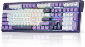 Redragon K745 PRO Wireless Gasket RGB Gaming Keyboard, 108 Keys Mechanical Keyboard w/Extra 4 Hotkeys, Hot-Swap Socket, 5-Layer Noise Dampening, See-Through Round PBT Keycaps, Mint Mambo Switch Redragon K745 PRO Wireless Gasket RGB Gaming Keyboard, 108 Keys Mechanical Keyboard w/Extra 4 Hotkeys, Hot-Swap Socket, 5-Layer Noise Dampening, See-Through Round PBT Keycaps, Mint Mambo Switch