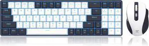 Redragon BS8773 Wireless Keyboard and Mouse Combo, 78 Keys 2.4Ghz Wireless Low-Profile Mechanical Red Switch Keyboard w/Slim Compact Design & Single Blue Backlit, Comfort Grip 2400 DPI Max Mouse Black Redragon BS8773 Wireless Keyboard and Mouse Combo, 78 Keys 2.4Ghz Wireless Low-Profile Mechanical Red Switch Keyboard w/Slim Compact Design & Single Blue Backlit, Comfort Grip 2400 DPI Max Mouse Black