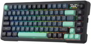 Redragon K724 PRO Wireless 81-Key Gasket Gaming Keyboard, TFT Screen & Knob | Easy-Control LED Info Display, 0-Delay Tri-Mode, Cushioned 5-Layer Noise Dampening for Creamy Thocky Sound, Compact 80% Si Redragon K724 PRO Wireless 81-Key Gasket Gaming Keyboard, TFT Screen & Knob | Easy-Control LED Info Display, 0-Delay Tri-Mode, Cushioned 5-Layer Noise Dampening for Creamy Thocky Sound, Compact 80% Si