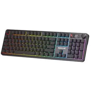 Redragon K526 PRO Wireless RGB Membrane Gaming Keyboard, LED Screen & Knob Redragon K526 PRO Wireless RGB Membrane Gaming Keyboard, LED Screen & Knob