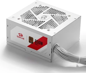Redragon RGMS-850W PRO 80+ Gold 850 Watt Power Supply w/ATX 3.1 & PCIe 5.1 Ready, Non-Modular Active PFC, Compact 150mm Size, 120mm Low Noise Fan, 100% Japanese Capacitors White Redragon RGMS-850W PRO 80+ Gold 850 Watt Power Supply w/ATX 3.1 & PCIe 5.1 Ready, Non-Modular Active PFC, Compact 150mm Size, 120mm Low Noise Fan, 100% Japanese Capacitors White