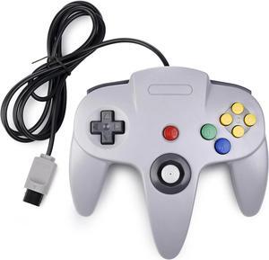Nintendo Compatible Retrolio Games Classic N64 Wired Controller for Nintendo 64 Console  Gray (Third-Party Compatible)