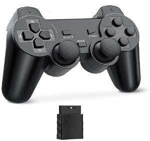 RetroFam PS2 Controller Wireless for Playstation 2 Game Console, Black