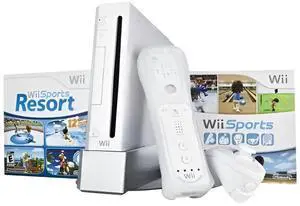 Nintendo - Wii Console Wii Game System with Wii Sports & Sports Resort - White