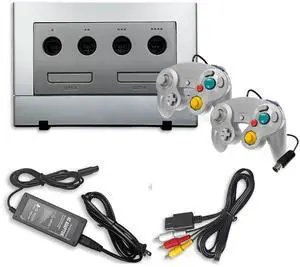 Nintendo Gamecube Platinum Console with 2 RetroFam Controllers