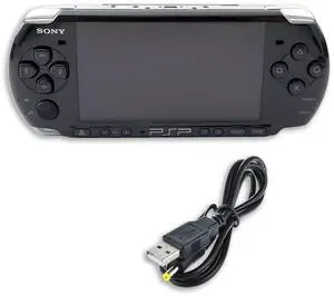 Sony PlayStation Portable PSP-2000 Gaming Console with RetroFam Charging Cable  Ebony Black