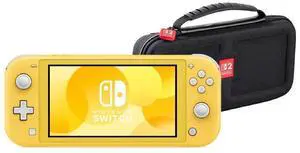 Nintendo Switch Lite Game Console with Retrofam Carry Case International Version, Yellow 
(Refurbished)