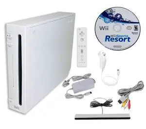 Nintendo Wii Console Wii Game System with Wii Sports Resort, White Nintendo Wii Console Wii Game System with Wii Sports Resort, White