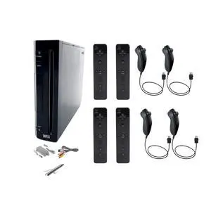 Nintendo Wii Console System Bundle - Black, Includes 4 Controllers (Refurbished) Nintendo Wii Console System Bundle - Black, Includes 4 Controllers (Refurbished)