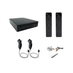 Nintendo Wii 2-Controller Bundle (Sleek Black) Refurbished Motion Control Video Game Console with Dual Wireless Remotes Nintendo Wii 2-Controller Bundle (Sleek Black) Refurbished Motion Control Video Game Console with Dual Wireless Remotes