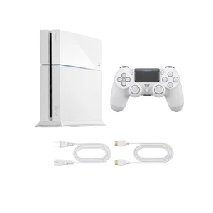 Sony PlayStation 4 PS4 500GB Gaming Console with Retrofam Controller, Glacier White Sony PlayStation 4 PS4 500GB Gaming Console with Retrofam Controller, Glacier White