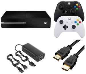 Microsoft Xbox One 500GB Video Game Console Bundle Includes 2 Controllers (Black & White), Power Supply, and HDMI Cable Microsoft Xbox One 500GB Video Game Console Bundle Includes 2 Controllers (Black & White), Power Supply, and HDMI Cable