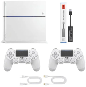 Sony PlayStation 4 (PS4) 500GB Gaming Console Bundle with 2 Controllers & VR Camera - White Sony PlayStation 4 (PS4) 500GB Gaming Console Bundle with 2 Controllers & VR Camera - White