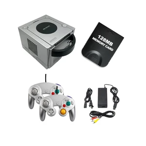 Nintendo GameCube Platinum Console Bundle Includes 2 Retrofam Controllers, 128MB Memory Card & All Cables Nintendo GameCube Platinum Console Bundle Includes 2 Retrofam Controllers, 128MB Memory Card & All Cables