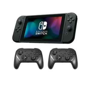 Nintendo Switch 32GB Gaming Console Bundle - Includes Black Joy-Cons plus 2-Pack RetroFam Switch Pro Controller Nintendo Switch 32GB Gaming Console Bundle - Includes Black Joy-Cons plus 2-Pack RetroFam Switch Pro Controller