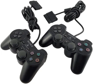 Sony PlayStation 2 DualShock 2 Wired OEM Controller (Pack of 2) - Black PS2 Sony PlayStation 2 DualShock 2 Wired OEM Controller (Pack of 2) - Black PS2