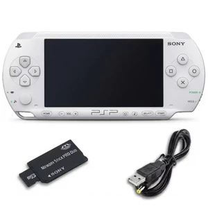 Sony PSP 1000 Handheld Gaming Console White with 32GB Memory Card & USB Charging Cable Sony PSP 1000 Handheld Gaming Console White with 32GB Memory Card & USB Charging Cable