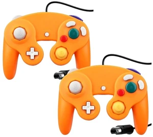 2-Pack Wired GameCube Controllers for Nintendo GameCube & Wii Classic Gamepads (Orange) 2-Pack Wired GameCube Controllers for Nintendo GameCube & Wii Classic Gamepads (Orange)