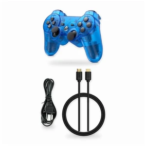 RETROFAM Wireless Controller, Power Cord and HDMI Cable, Compatible with PS3, Clear Blue RETROFAM Wireless Controller, Power Cord and HDMI Cable, Compatible with PS3, Clear Blue