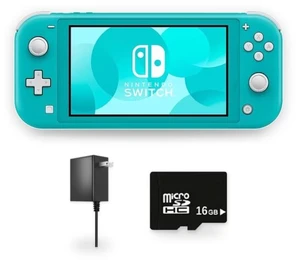 Nintendo Switch Lite Handheld Console in Turquoise with 16GB microSD Card