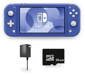 Nintendo Switch Lite Handheld Console in Blue with 16GB microSD Card Nintendo Switch Lite Handheld Console in Blue with 16GB microSD Card
