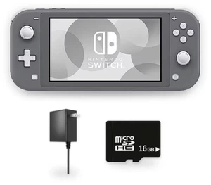 Nintendo Switch Lite Handheld Console in Gray with 16GB microSD Card Nintendo Switch Lite Handheld Console in Gray with 16GB microSD Card