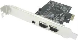 PCIe 3 Ports 1394A Firewire Expansion Card PCI Express to IEEE 1394 Adapter Controller 2 x 6 Pin And 1 x 4 Pin For Desktop PC