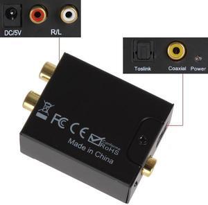 3.5MM Jack 3*RCA Digital to Analog Audio Converter Amplifier Decoder Optical Fiber Coaxial Signal to Analog Stereo Audio AdapterLength: <=0.5m (0.5m and below)
Color: Black (only convert)