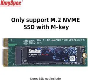 KingSpec NVMe SSD Convert Adapter  M Key to PCIE 3.0 X4 Express Card External SSD For 2230-2280 Size M.2 Hight Speed