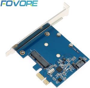 PCI-E PCIe to mSATA SSD And SATA 3.0 Combo Extender Adapter Card 6.0Gbps