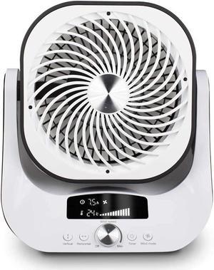 Soleus Air Table Air Circulator Fan with 12 Fan Speeds, Automatic 2-Way Oscillation, Digital Display, 7.5 Hour Auto Timer, Fully Rechargeable, Whisper Quiet, For Year Round Use, with Remote Control
