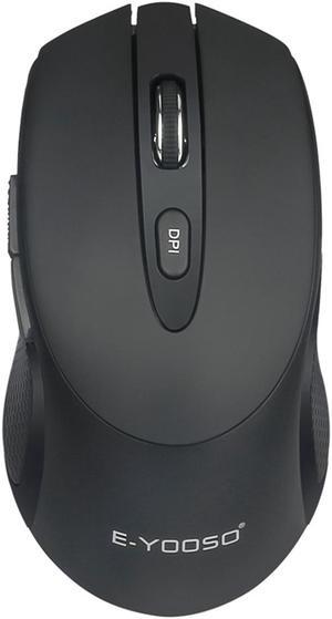 E-YOOSO E1020 USB 2.4G Wireless Optical Gaming Mouse, Noiseless, Adjustable DPI, 2.4G Wireless, Wide Operating Range, for PC/Laptop (Black)