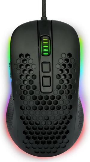 E-YOOSO X-19 Wired Gaming Mouse, Adjustable DPI Up to 8000, RGB Backlit, Programmable Buttons With Macro-Recording, for Gamer (Black)