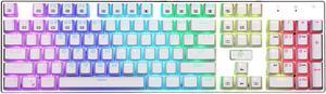 E-YOOSO Z-88 RGB Mechanical Gaming Keyboard, Wired, RGB LED Backlit, Full Size, 104 Keys Anti-Ghosting, Mechanical Brown Switches,  for PC/Laptop (White)