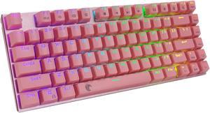 Z-88 Mechanical Keyboard, Wired Gaming Keyboard, RGB Backlit, Blue Switch, 81 Keys, for Windows PC
