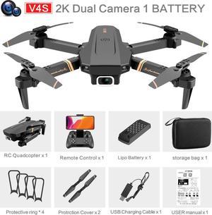 RC Drone 2K 1080P HD Wide Angle Camera WiFi Fpv Dual Camera Foldable Quadcopter Real Time Transmission Drone Gift Toys